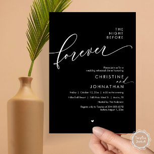 Invitación La noche antes del ensayo romántico Boda