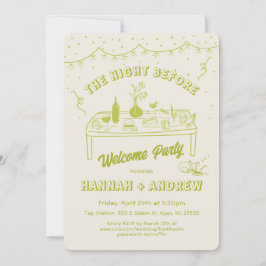 Invitación La noche caprichosa dibujada a mano antes del fies