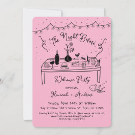 Invitación La noche de bienvenida de Hannah antes de chihuahu