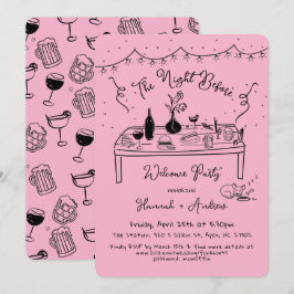 Invitación La noche de bienvenida de Hannah antes de chihuahu
