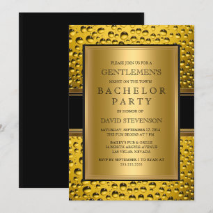 Invitación La noche de los hombres de la fiesta del soltero d