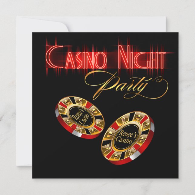 Invitación La noche del Casino Vegas me pide que te ponga tu  (Anverso)
