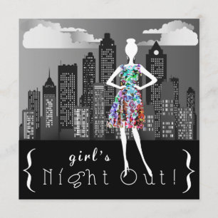 Invitación La Noche Del Chica Invita Al Fiesta De La Ciudad