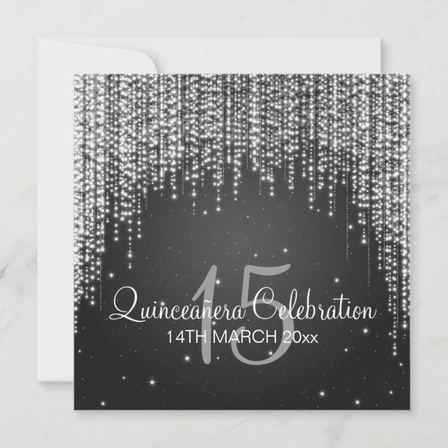 Invitación La noche del fiesta de la celebración de (Anverso)