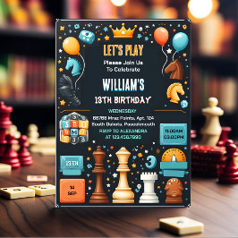 Invitación La Noche del Juego del Rey del Ajedrez y la Reina