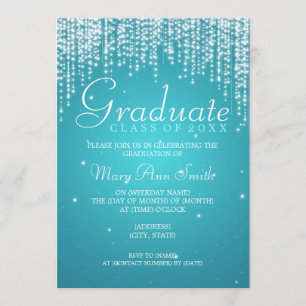 Invitación La noche elegante de la fiesta de graduación