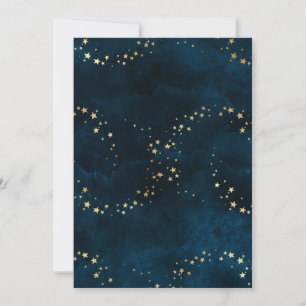 Invitación La noche estrellada cielo azul oscuro Estrellas do