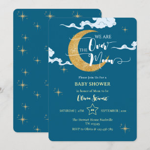 Invitación La noche soñada de la luna en Baby Shower Invitaci