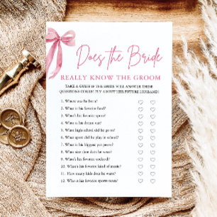 Invitación ¿La novia conoce realmente al novio? Juego