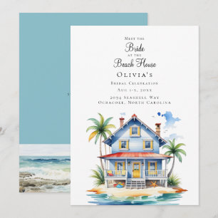 Invitación La novia en el Beach House Bridal Shower