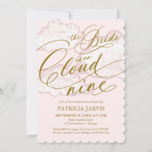 Invitación La Novia Está En La Nube Nueve Código QR Despedida