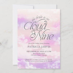 Invitación La Novia Está En La Nube Nueve Regadera Nupcial De
