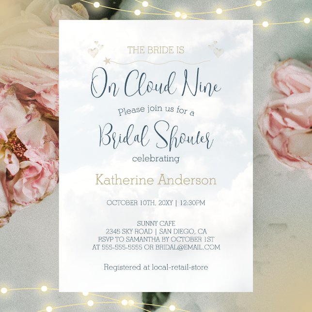 Invitación La novia está en la Nueve Elegante Ducha Bridal (Subido por el creador)