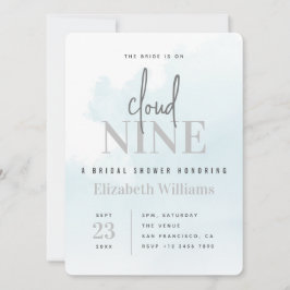 Invitación La novia está en la Nueve y Moderna Ducha Bridal