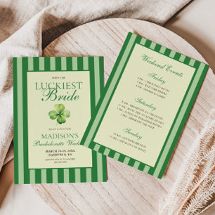 Invitación La novia más afortunada Fin de semana de despedida