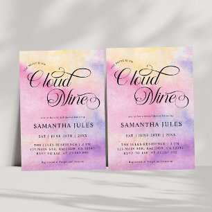 Invitación La Novia Pastel Moderna Está En La Nueve Ducha De 