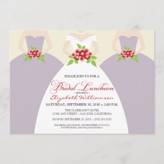 Invitación La novia y el alumerzo nupcial de las damas de