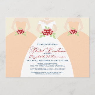 Invitación La novia y el alumerzo nupcial de las damas de