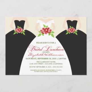 Invitación La novia y el alumerzo nupcial de las damas de