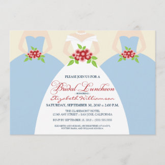 Invitación La novia y el alumerzo nupcial de las damas de
