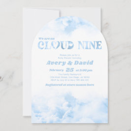 Invitación La nube nubosa nubosa niño ducha