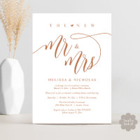 La nueva cena del Sr. y la Sra. Modern Wedding Par