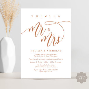 Invitación La nueva cena del Sr. y la Sra. Modern Wedding Par