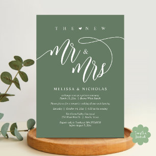 Invitación La nueva cena del Sr. y la Sra. Modern Wedding Par