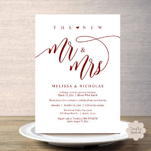 Invitación La nueva cena del Sr. y la Sra. Modern Wedding Par
