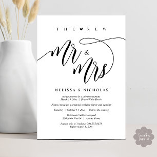 Invitación La nueva cena del Sr. y la Sra. Modern Wedding Par