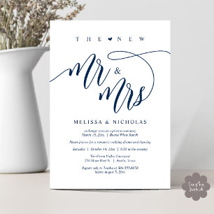 Invitación La nueva cena del Sr. y la Sra. Modern Wedding Par