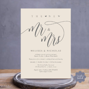 Invitación La nueva cena del Sr. y la Sra. Modern Wedding Par