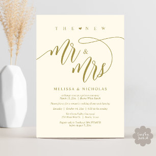 Invitación La nueva cena del Sr. y la Sra. Modern Wedding Par
