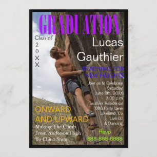 Invitación La nueva portada de revista de la graduación de