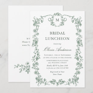 Invitación La orquesta victoriana Grace Sage Green BRIDAL LUN