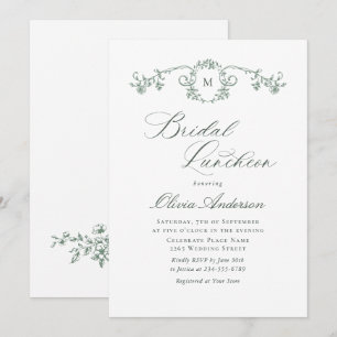 Invitación La orquesta victoriana Grace Sage Green BRIDAL LUN