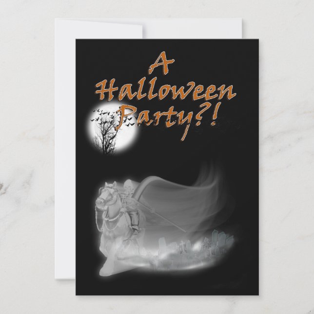 Invitación La Parca Cabalga de Nuevo Fiesta de Halloween (Anverso)