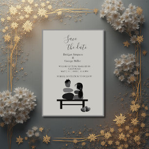 Invitación La pareja Eternal Stone Boho boda a salvo la fecha