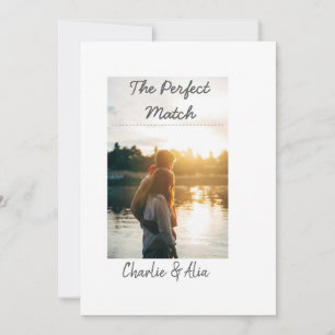 Invitación La pareja perfecta boda foto moderna añadir