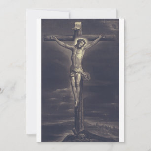 Invitación La Pasión Sagrada Arte Refinado en Blanco y Negro