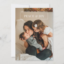 Invitación La Paz Y La Alegría De Los Navidades Modernos Tarj