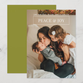 Invitación La Paz Y La Alegría De Los Navidades Modernos Tarj