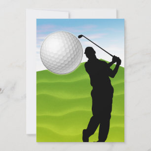 Invitación La pelota de golf viene a ti