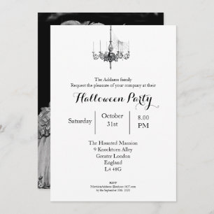Invitación la pelota de Halloween (Noir)