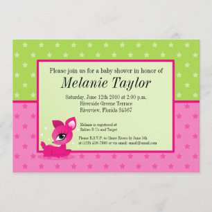 Invitación La peluquería rosada en rosa y cal