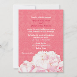 Invitación La peonía de primavera florece el Boda rosado de c