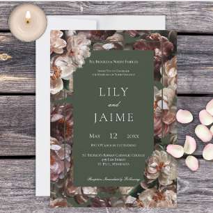 Invitación La peonía oscura del Boho flamó al Boda de la veje