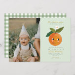 Invitación La pequeña actriz Cutie cumple un cumpleaños Naran<br><div class="desc">Little Cutie se está convirtiendo en un cumpleaños Naranja</div>