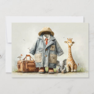 Invitación La Pequeña Aventura Safari del Explorador 1er Cump