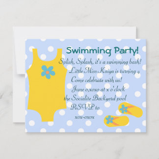Invitación La Pequeña Bañita Amarilla